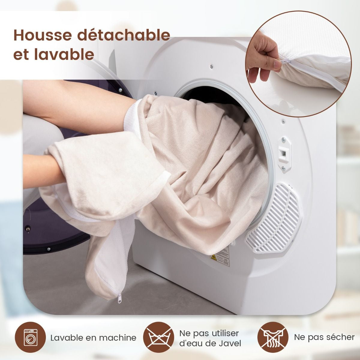 Grand Lit Pour Chien En Mousse À Mémoire Avec Housse Amovible Et Fond Antidérapant Coussin Orthopédique Pour Chien Beige
