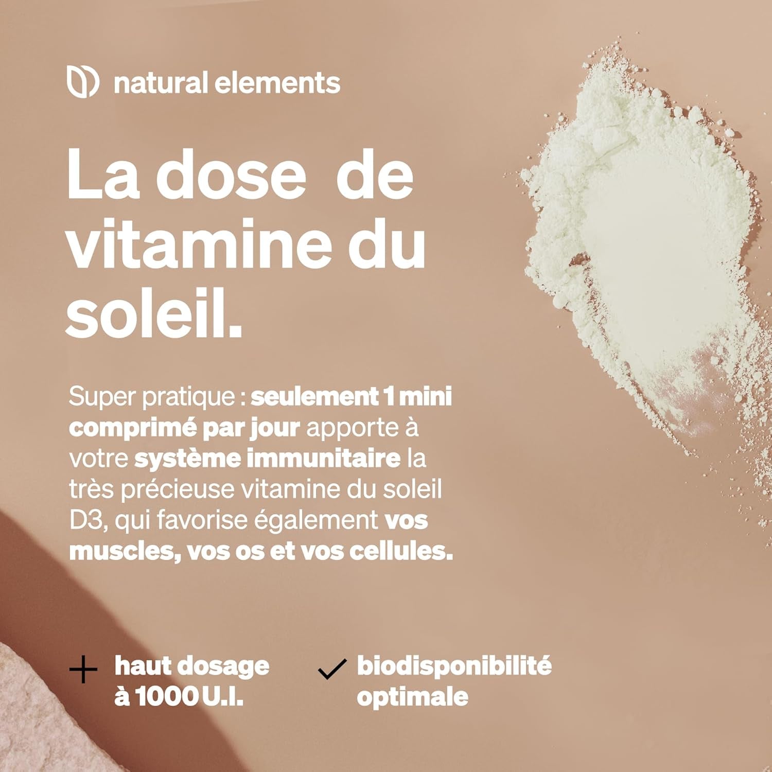 Vitamine D3 1000 U.I. – 365 Comprimés En Provision Annuelle – Pour Les Os Et Le Système Immunitaire – Vitamine D – Hautement Dosé, Sans Additifs Inutiles – Contrôlé En Laboratoire