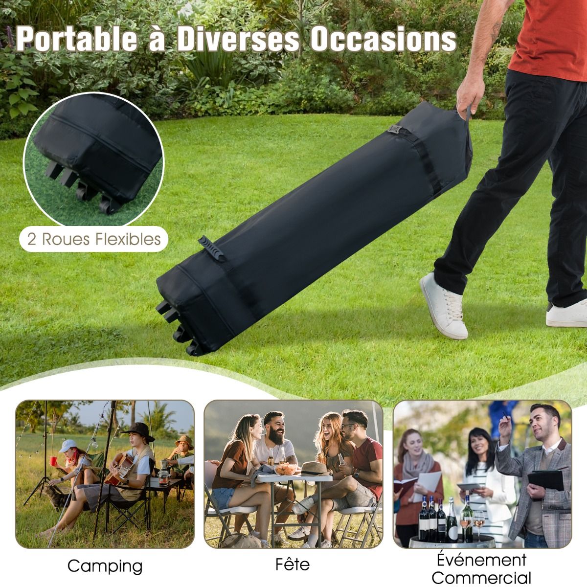 Shade Pro 360 – Tonnelle instantanée double toit