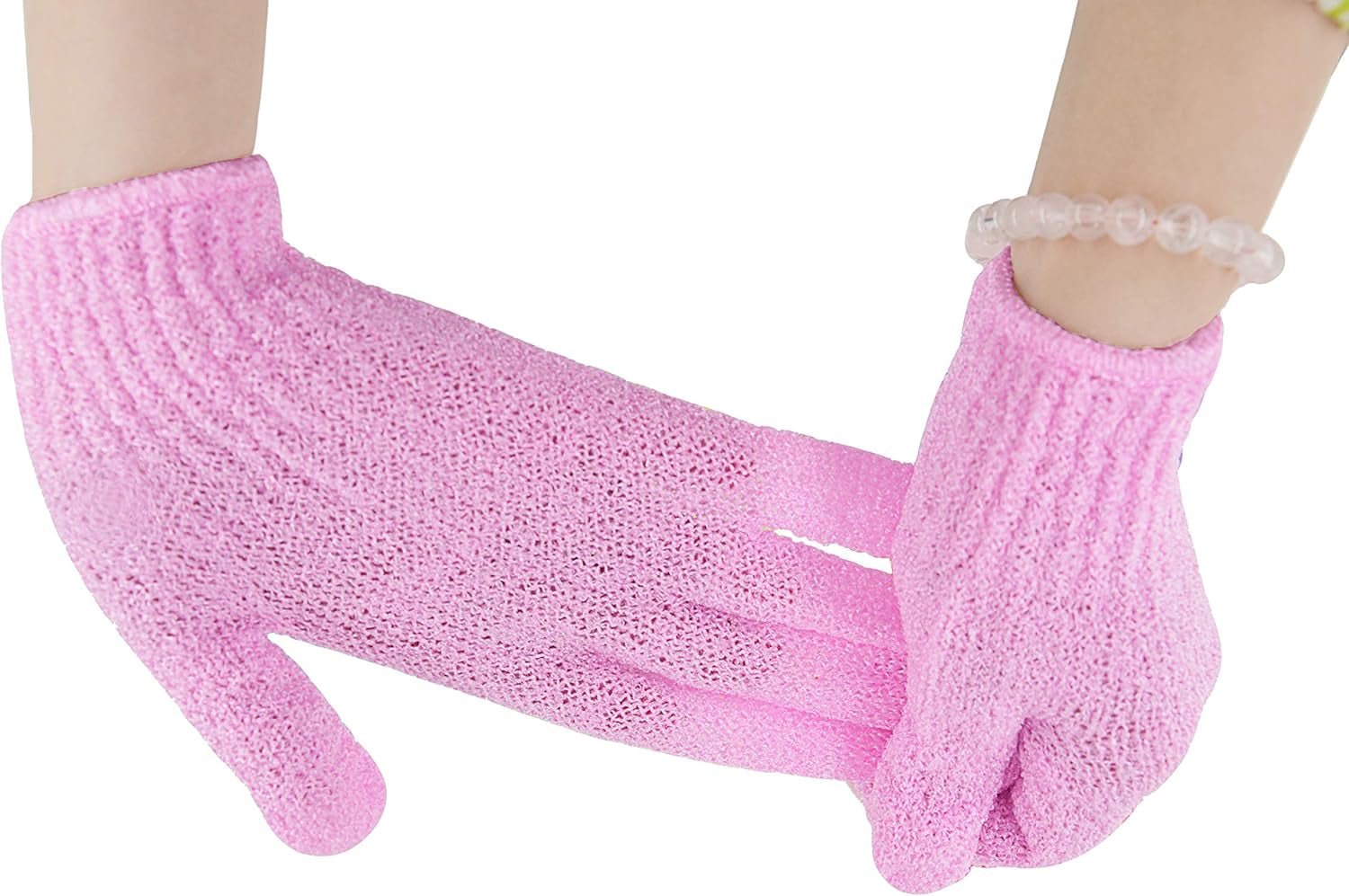 Lot De 10 Gants De Bain Exfoliants - 5 Paires - Gants Naturels Pour Homme Et Femme - Gants De Douche Pour Le Corps - Rend La Peau Douce Et Saine (AOLANS)