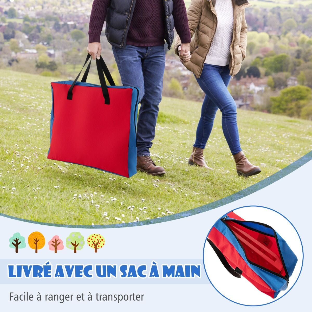 Jeux Puissance 4 Géant Mural Avec 42 Jetons Jeu De Société Ludique & Éducatif Avec 2 Plateaux Utilisation 62X20X48,5Cm Bleu/Rouge