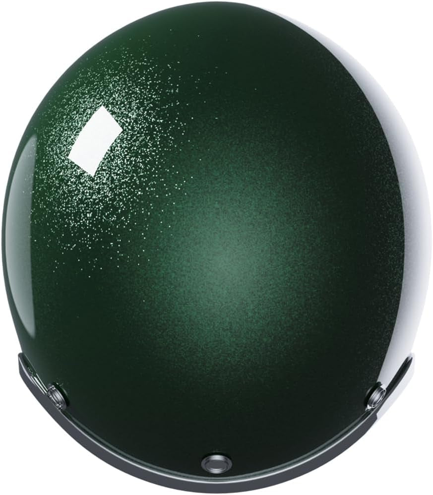 , Casque Moto Jet Quartz Glitter Green