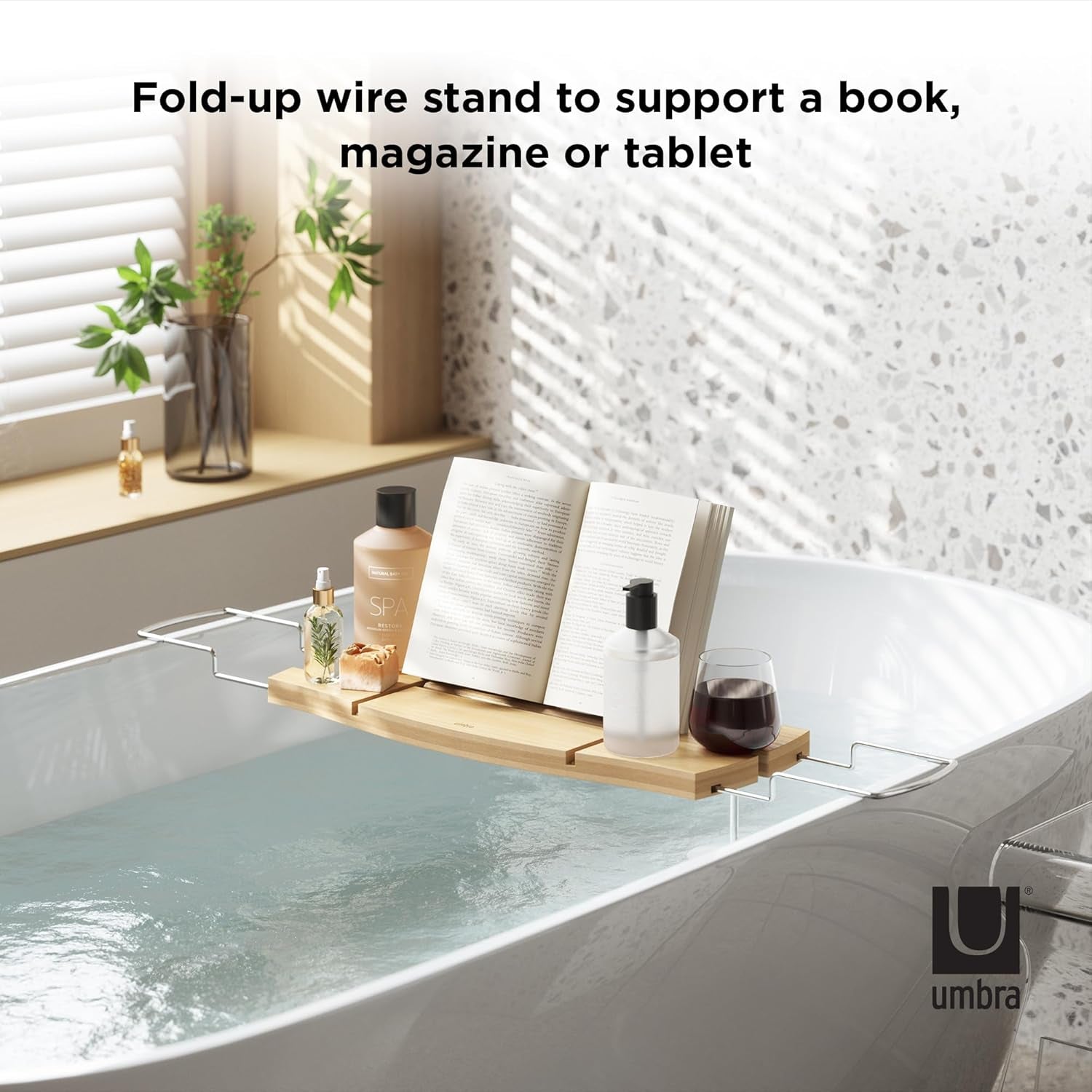 Aquala - Pont De Baignoire Extensible En Bambou, Naturel