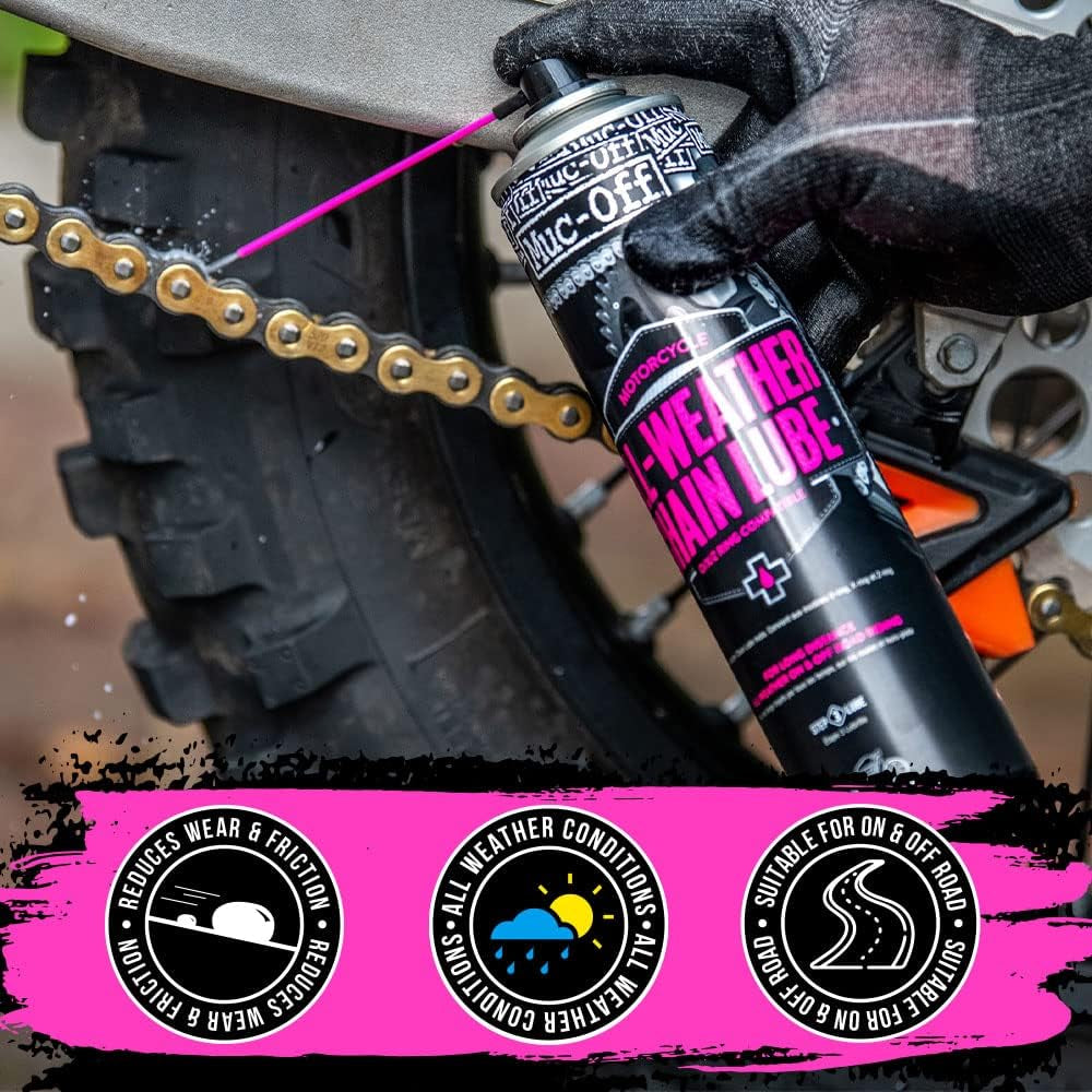 Lubrifiant Moto - 400 Ml - Lubrifiant Pour Moto De Qualité Supérieure - Toutes Conditions Météorologiques