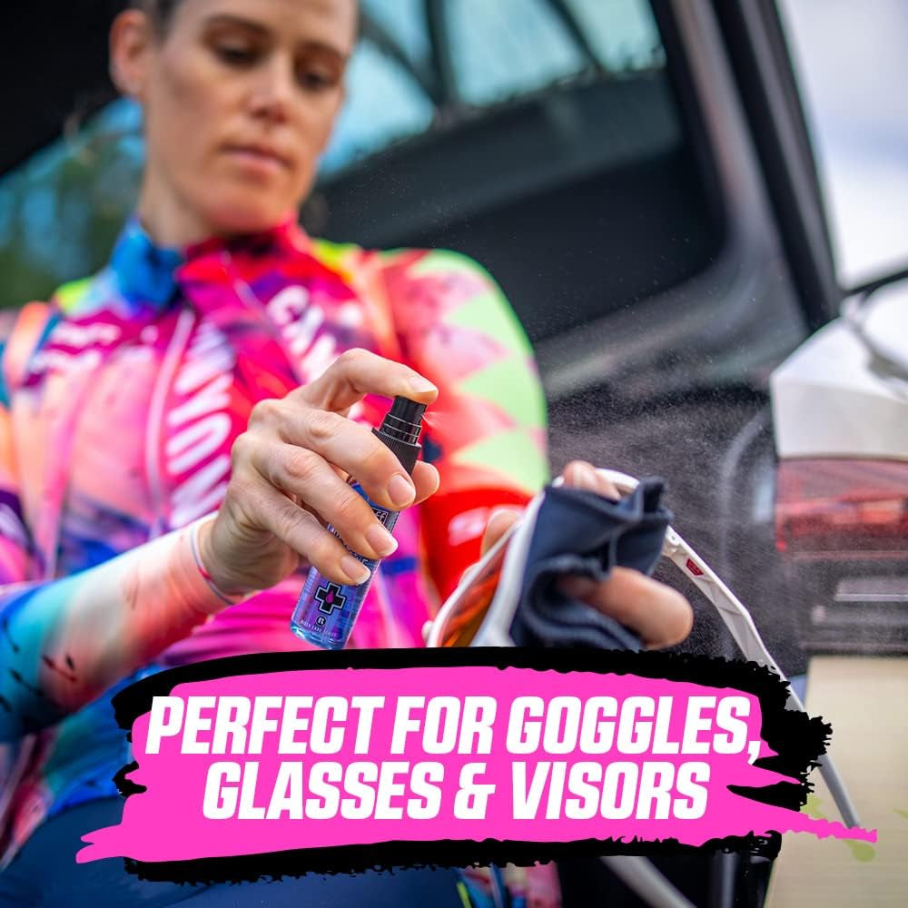 Muc off Visier Reiniger Helmschild Brille Goggle 32Ml Tasche Ph-Neutral Biologisch Abbaubar, 202