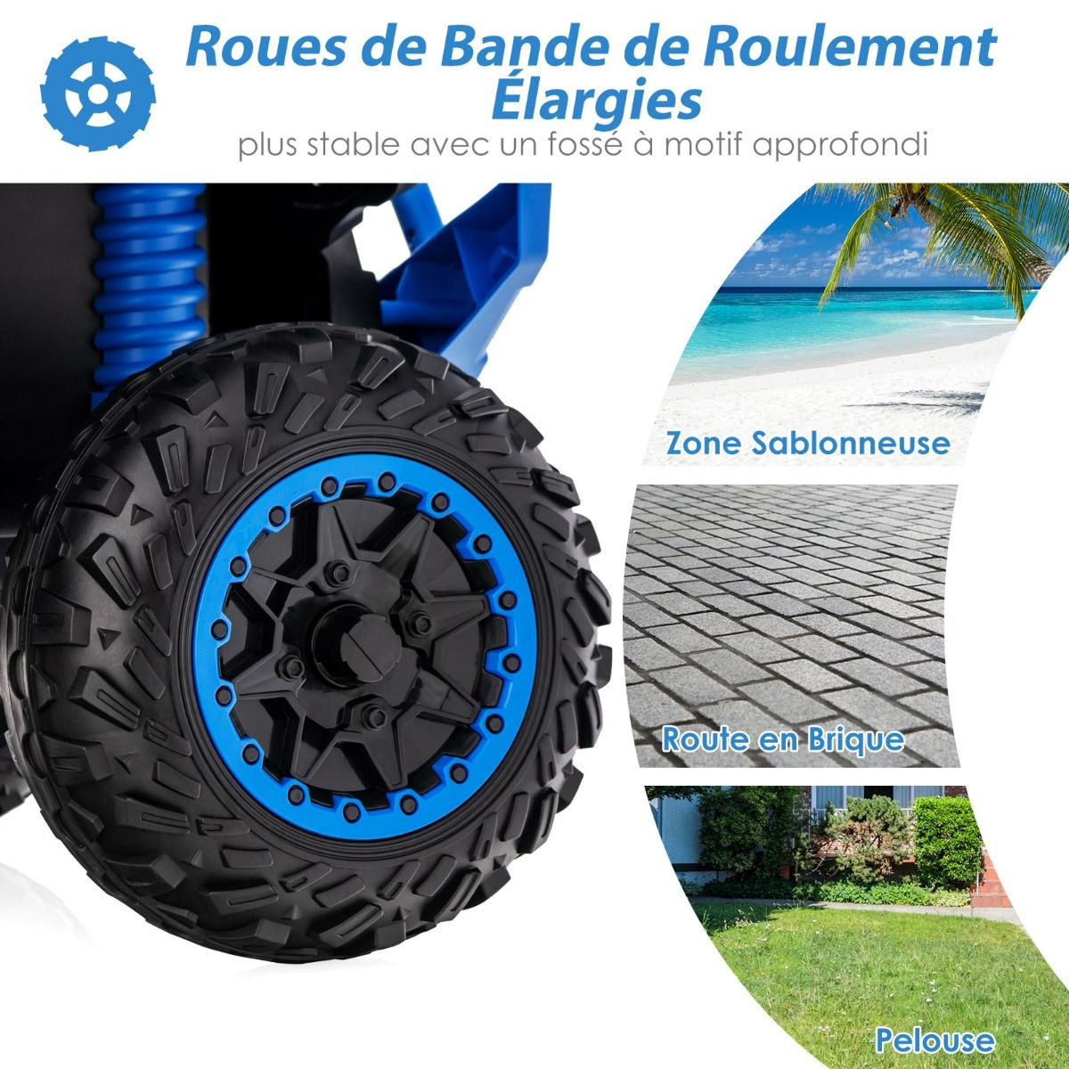 Quad Electrique Pour Enfants 12V7Ah LED Musique Pédale Klaxon 3-4 Km/H Pour Enfants De 3 À 8 Ans Rose/Bleu/Violet/Noir