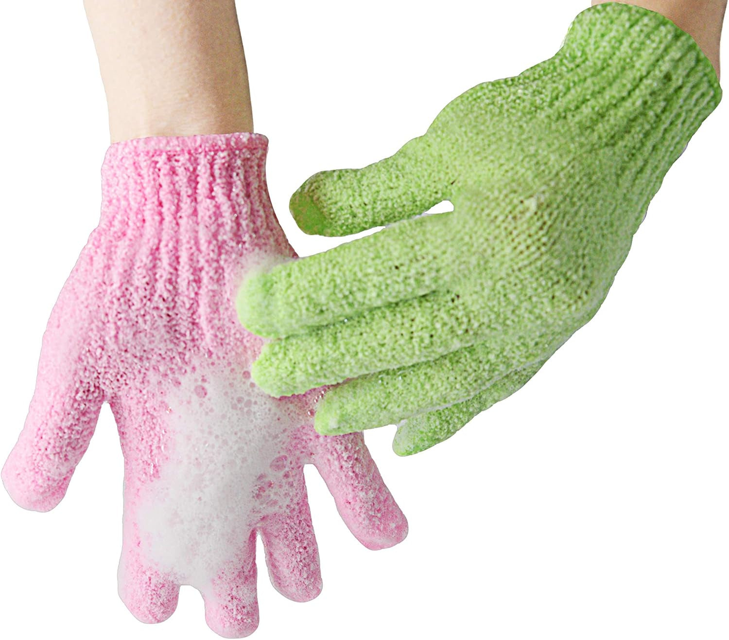 Lot De 10 Gants De Bain Exfoliants - 5 Paires - Gants Naturels Pour Homme Et Femme - Gants De Douche Pour Le Corps - Rend La Peau Douce Et Saine (AOLANS)