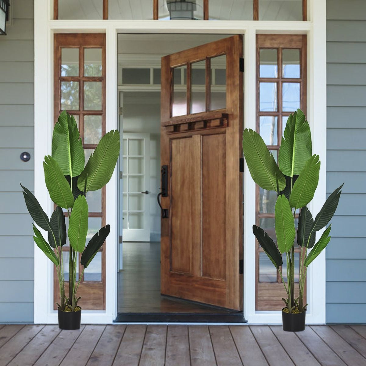 Plante Artificiel Bananier Avec Pot 160CM Décoration Intérieur Et Extérieur