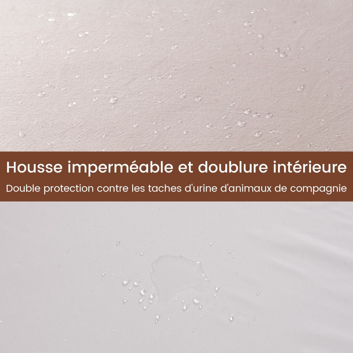Grand Lit Pour Chien En Mousse À Mémoire Avec Housse Amovible Et Fond Antidérapant Coussin Orthopédique Pour Chien Beige