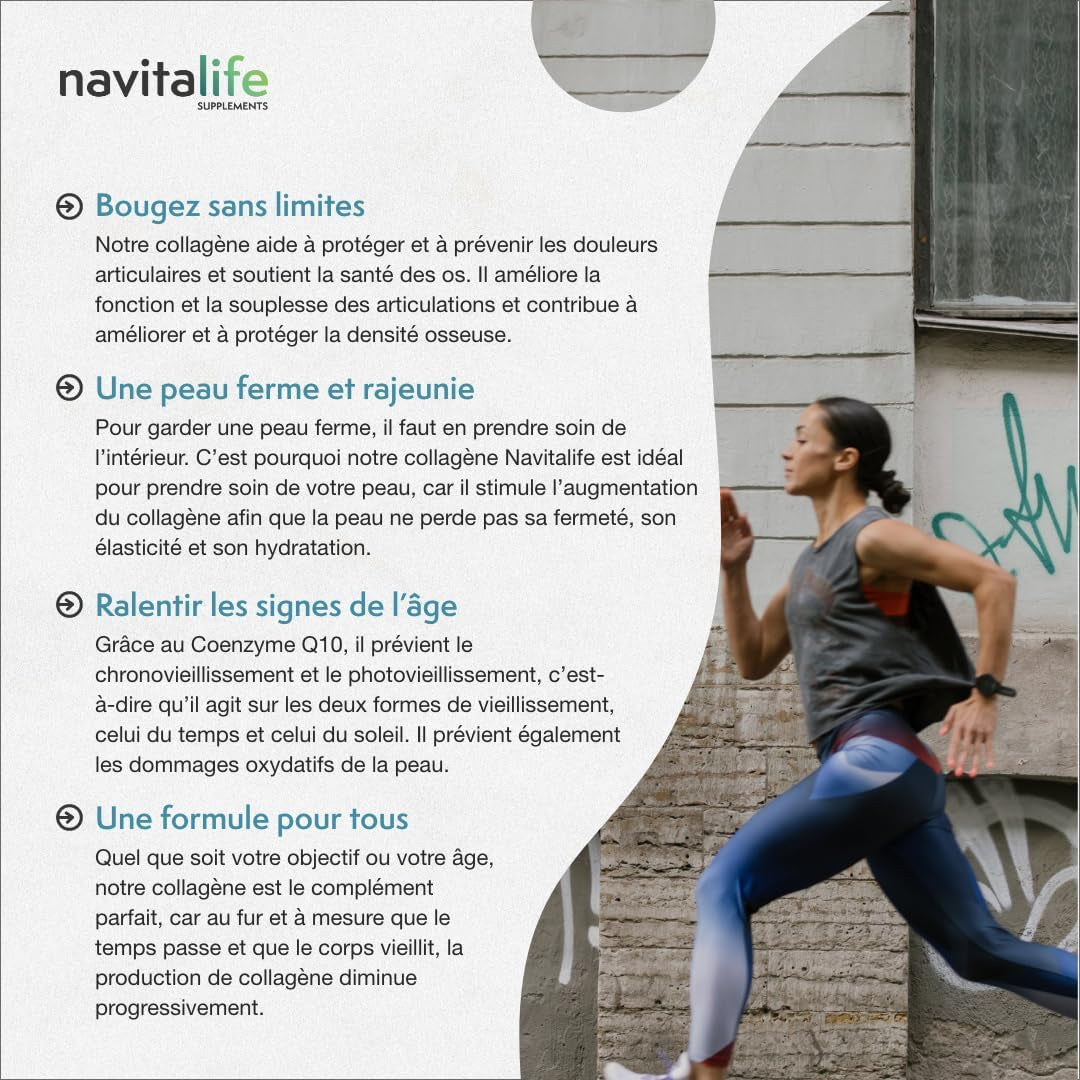 Collagene Et Acide Hyaluronique + Coenzyme Q10 + Vitamine C + Zinc | Formule Concentrée, Prise Facile Et Haute Biodisponibilité | Articulations Saines, Os Solides, Peau Jeune Et Hydratée, 90 Gélules