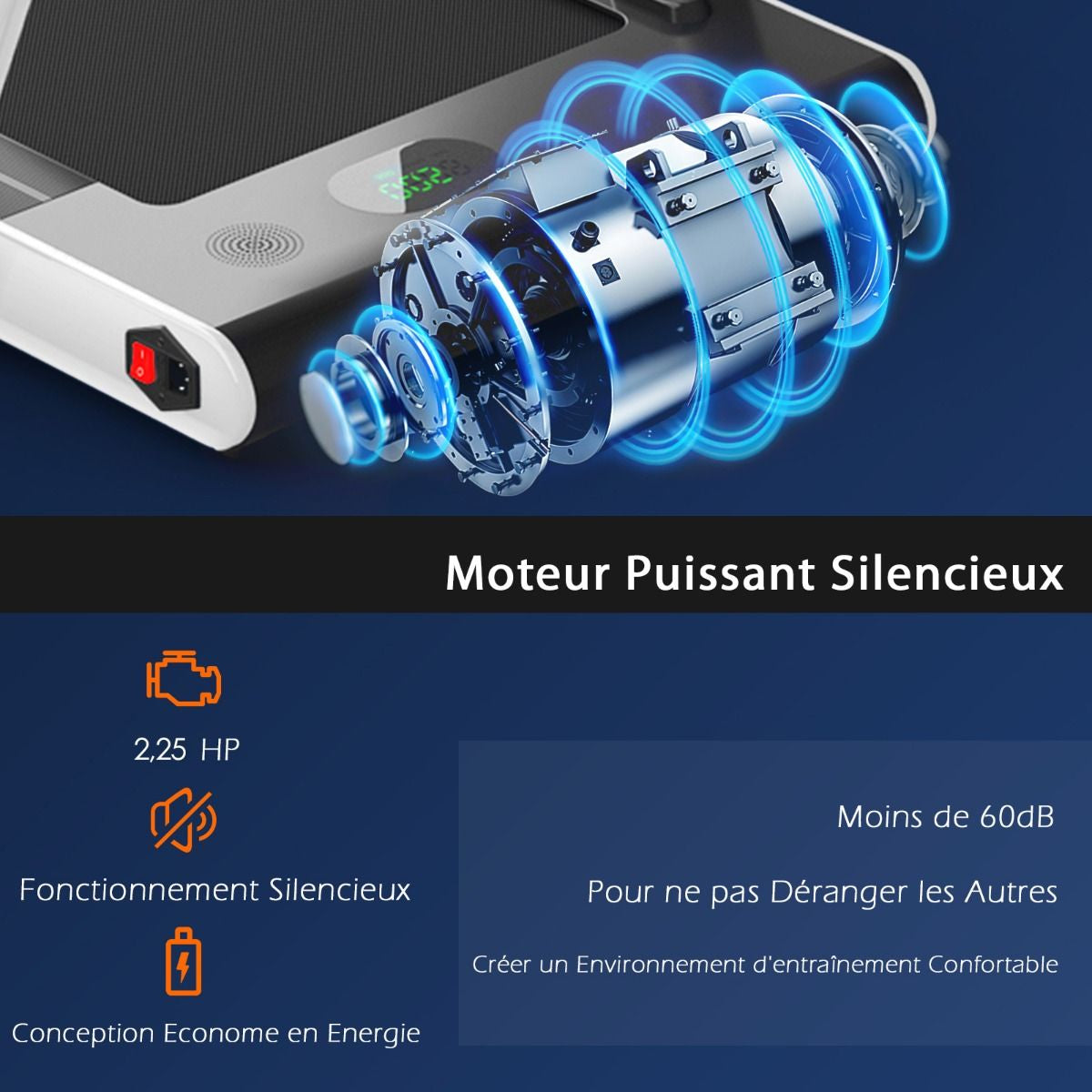 Tapis De Course Pliable 2 En 1 Tapis Roulant Électrique Motorisé 1-12 KM/H Avec Télécommande Écran LED 7 Couleurs Aux Choix