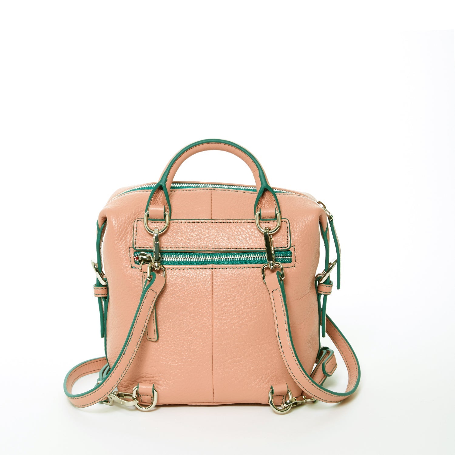 SUSU Pink Leather Backpack Purse