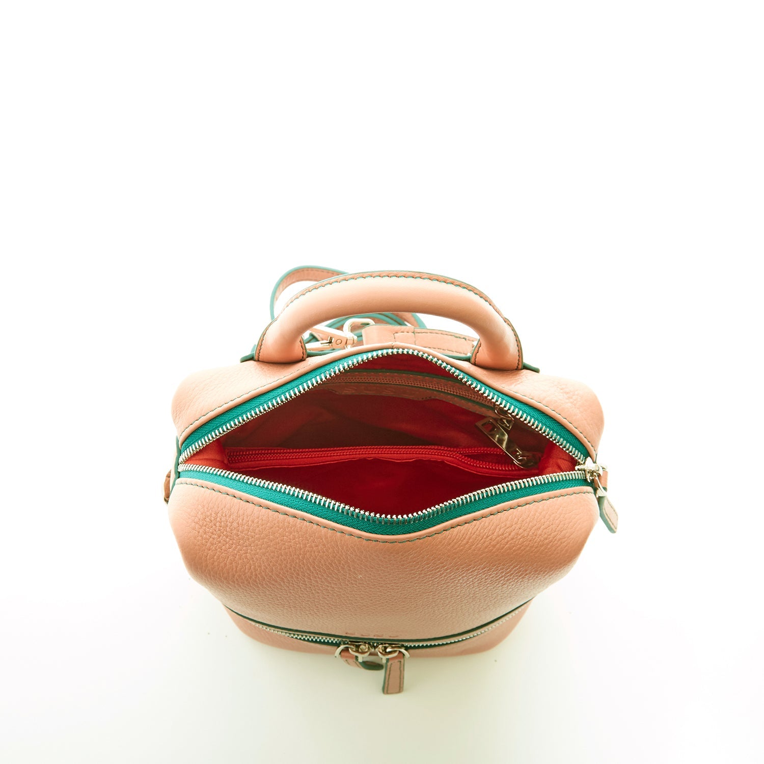 SUSU Pink Leather Backpack Purse