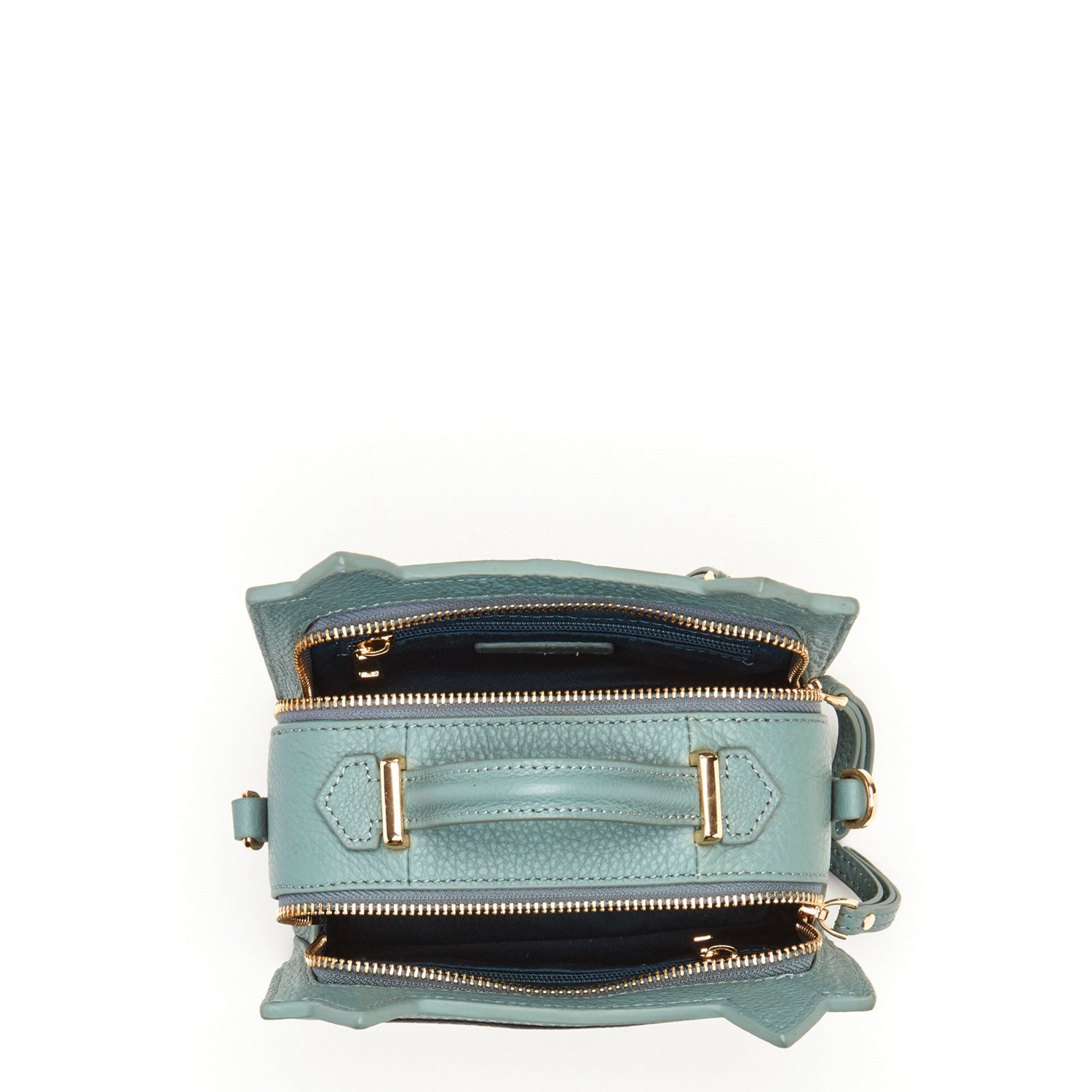 SUSU Leather Cat Purse Crossbody Bag Mineral