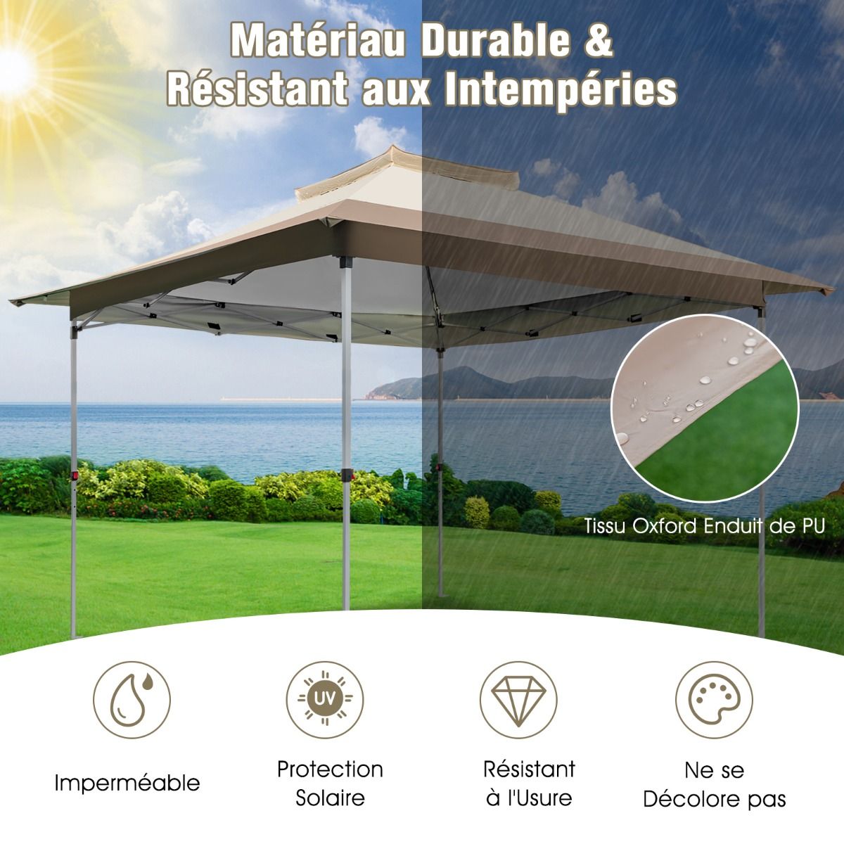 Shade Pro 360 – Tonnelle instantanée double toit