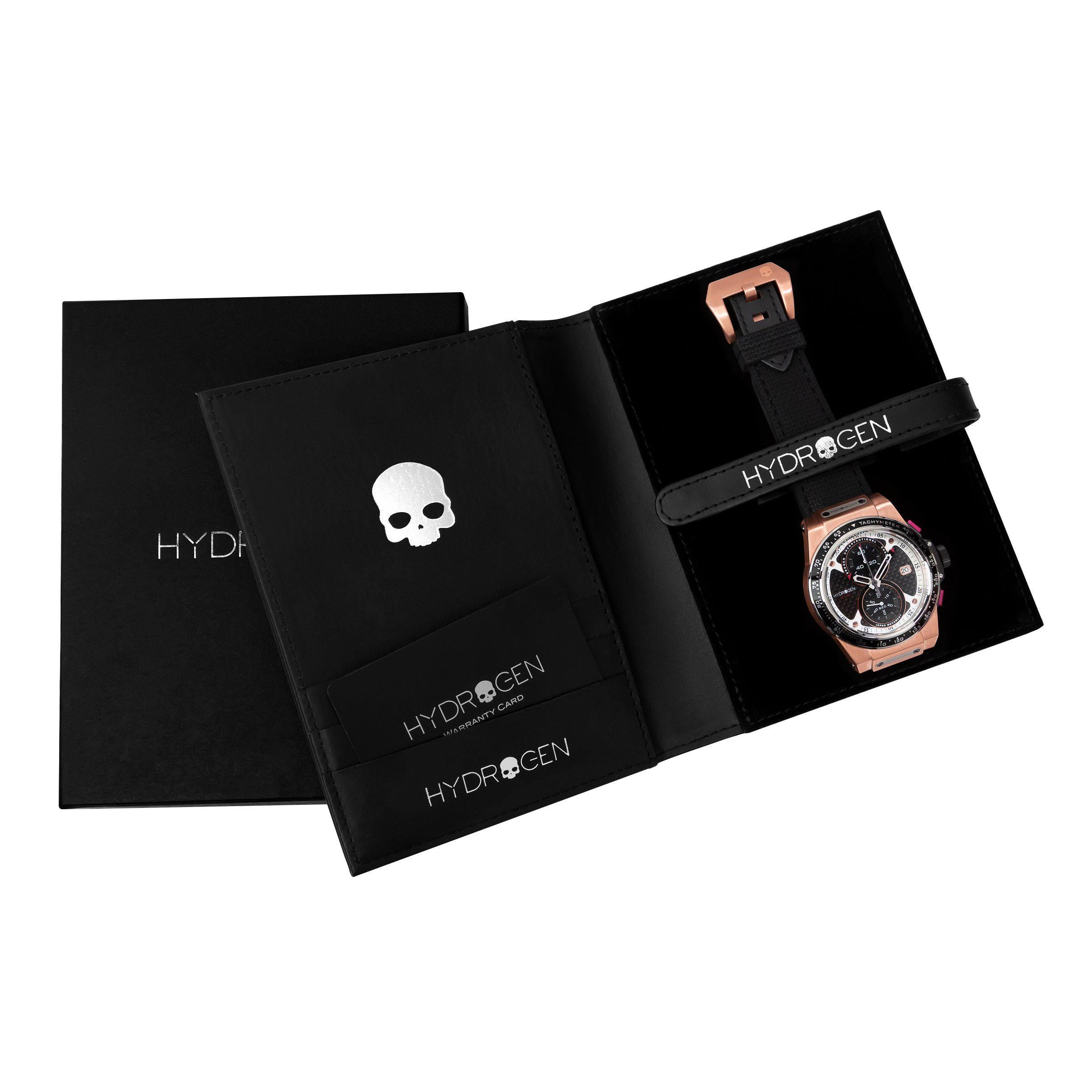 Otto Chrono Black Rose Gold – Chronographe tachymètre, style affirmé