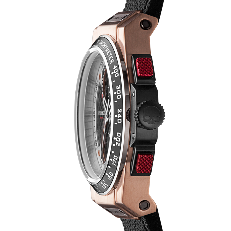 Otto Chrono Black Rose Gold – Chronographe tachymètre, style affirmé