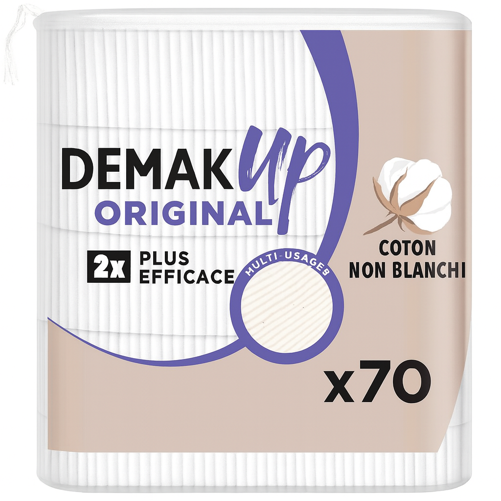 Cotons Démaquillants Ovales Demak’Up – Douceur & Efficacité Naturelle