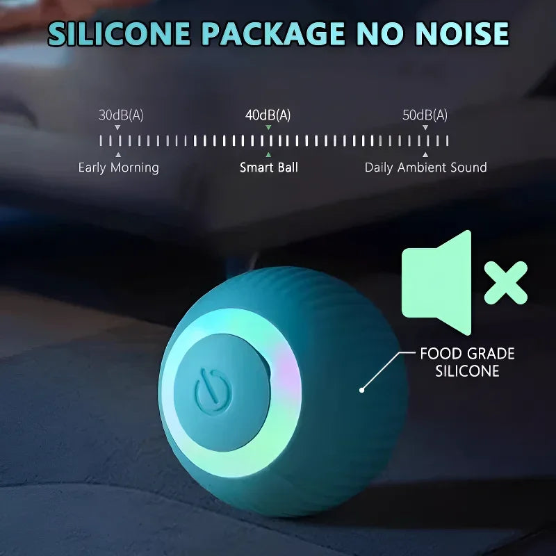 Balle Intelligente Interactive pour Chat – Réagit, Roule, Stimule