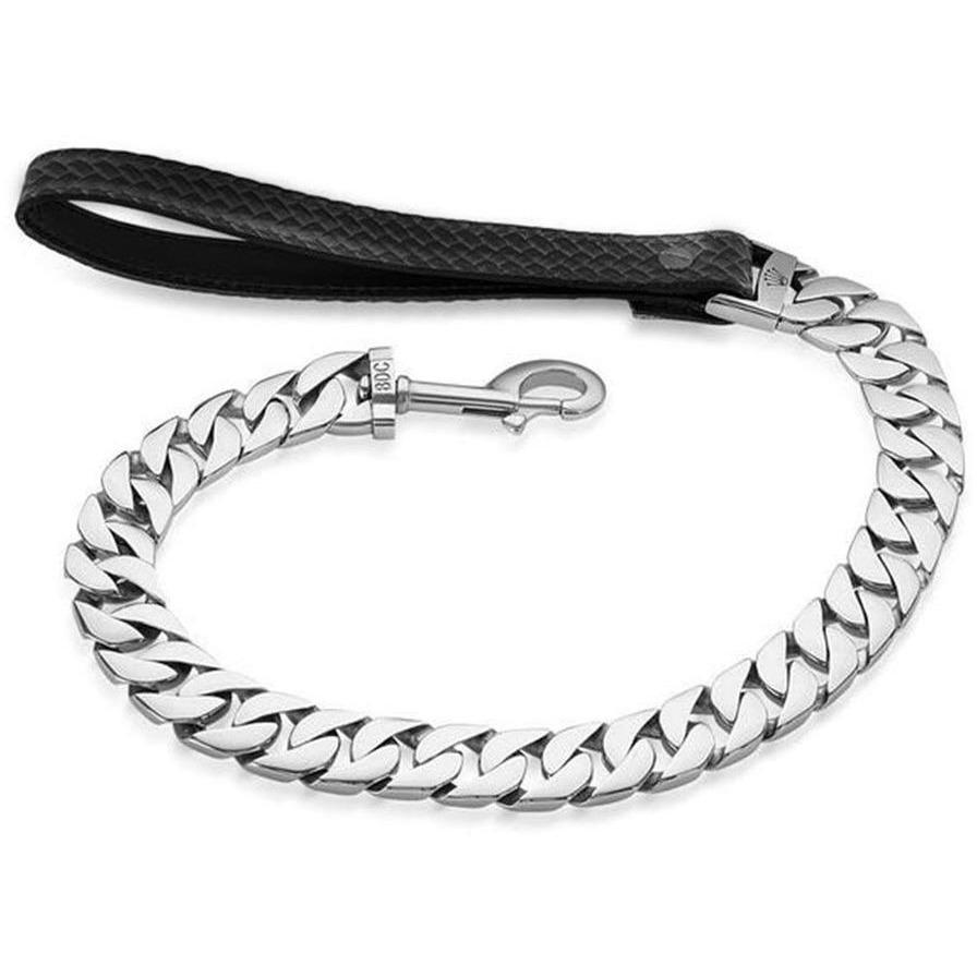 Laisse Caesar Cuban Silver – Luxe & Puissance pour Chiens