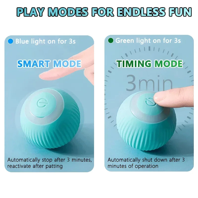 Balle Intelligente Interactive pour Chat – Réagit, Roule, Stimule