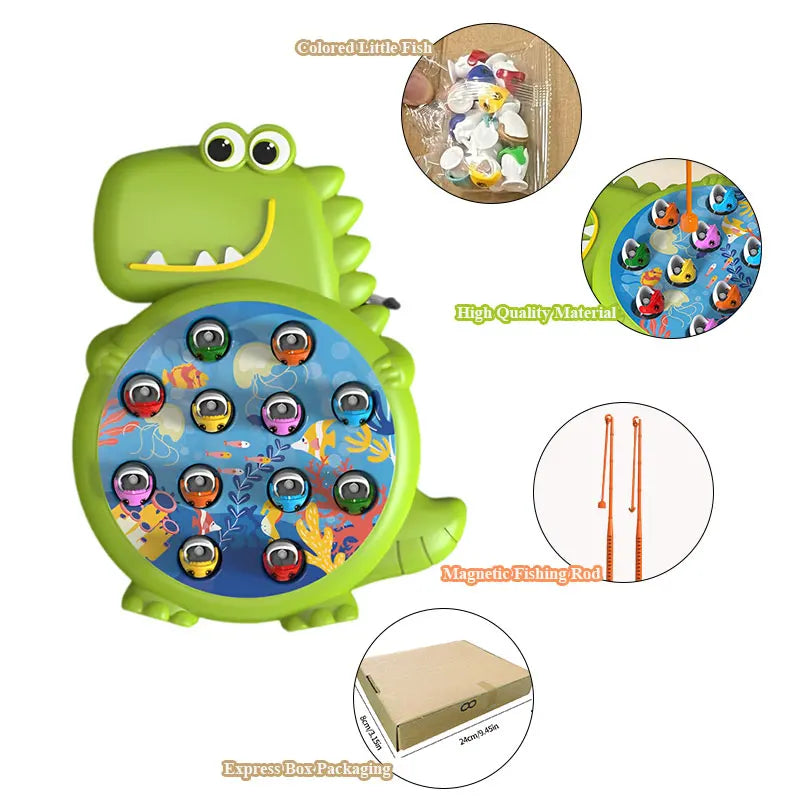 Jeu de Pêche Magnétique Dinosaures – Jouet Éducatif et Amusant pour Enfants