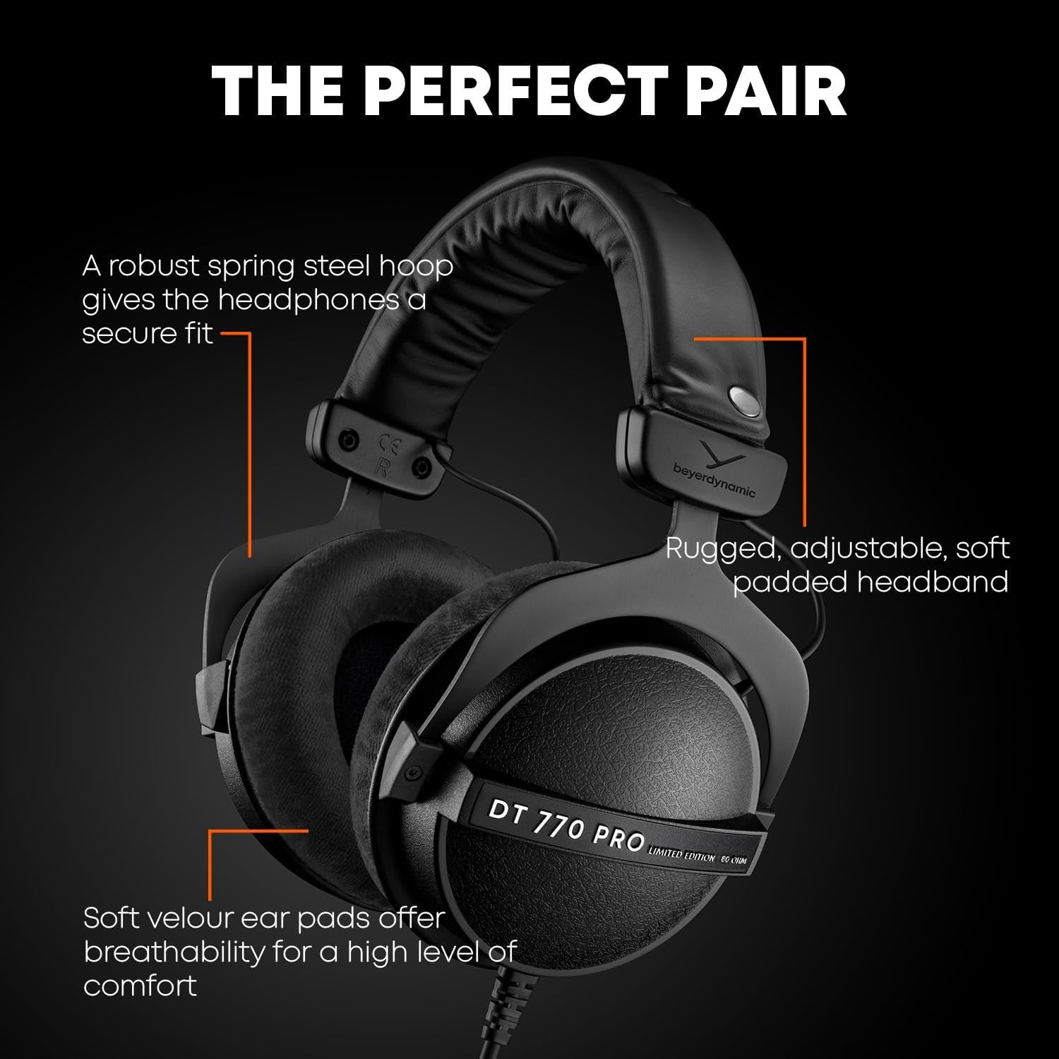 – Casque DT 770 Pro 80 Noir Édition Limitée, Prise Jack 3,5 Mm, OHM LE