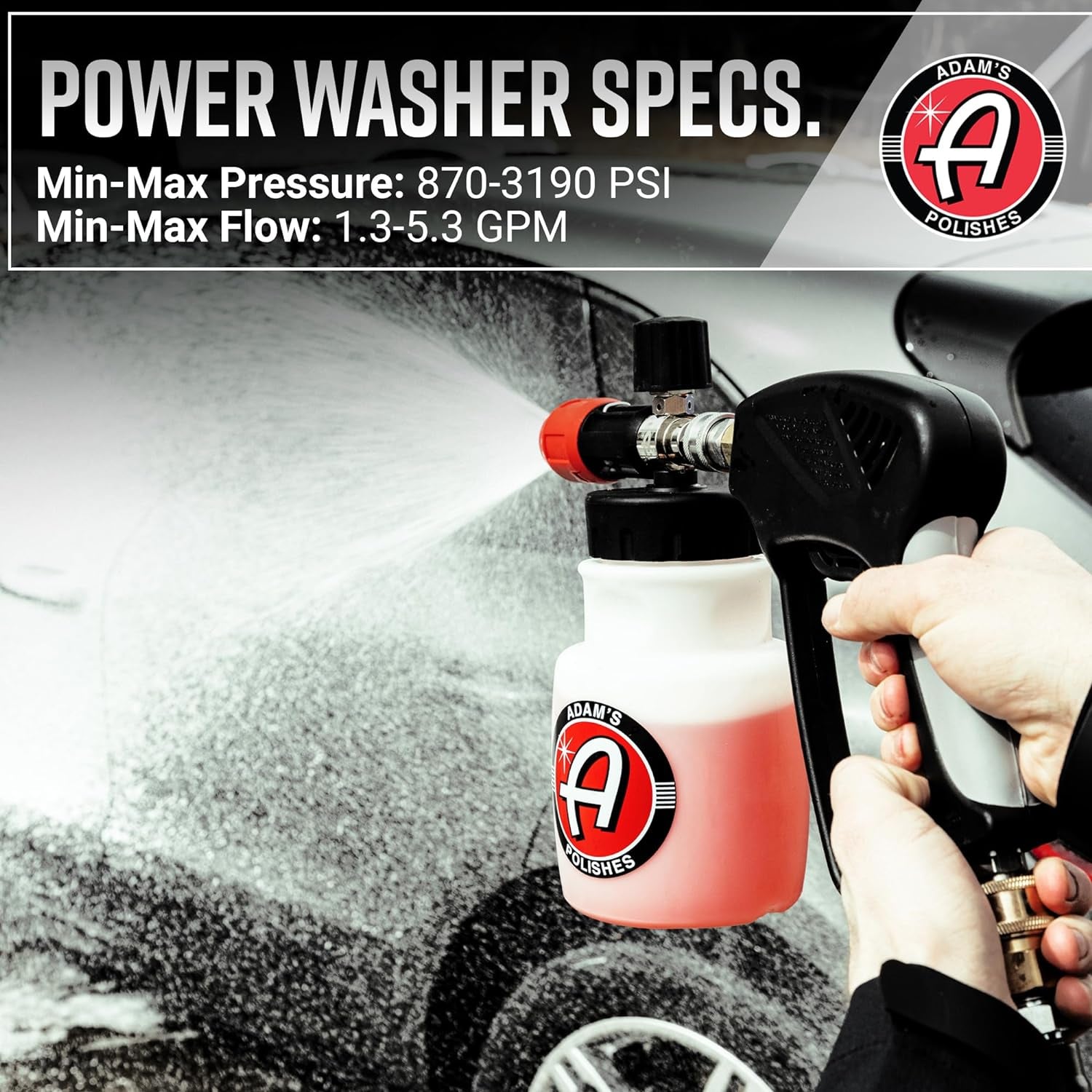 Adam'S Premium Foam Cannon – Pulvérisateur De Savon Personnalisé Pour Lavage De Voiture | Pulvérisateur Pour Nettoyeur Haute Pression