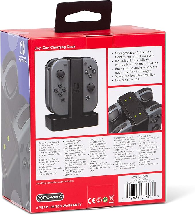 Station de Charge Joy-Con x4 – Officielle Nintendo par HORI