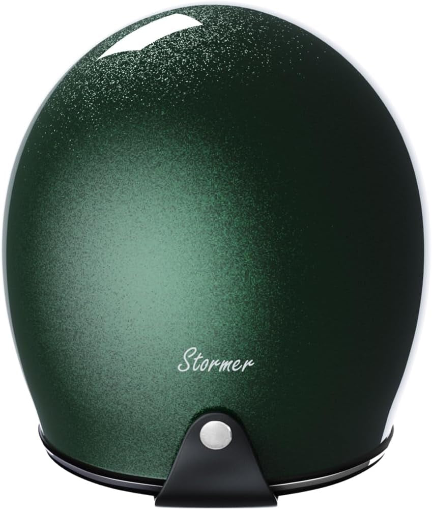 , Casque Moto Jet Quartz Glitter Green