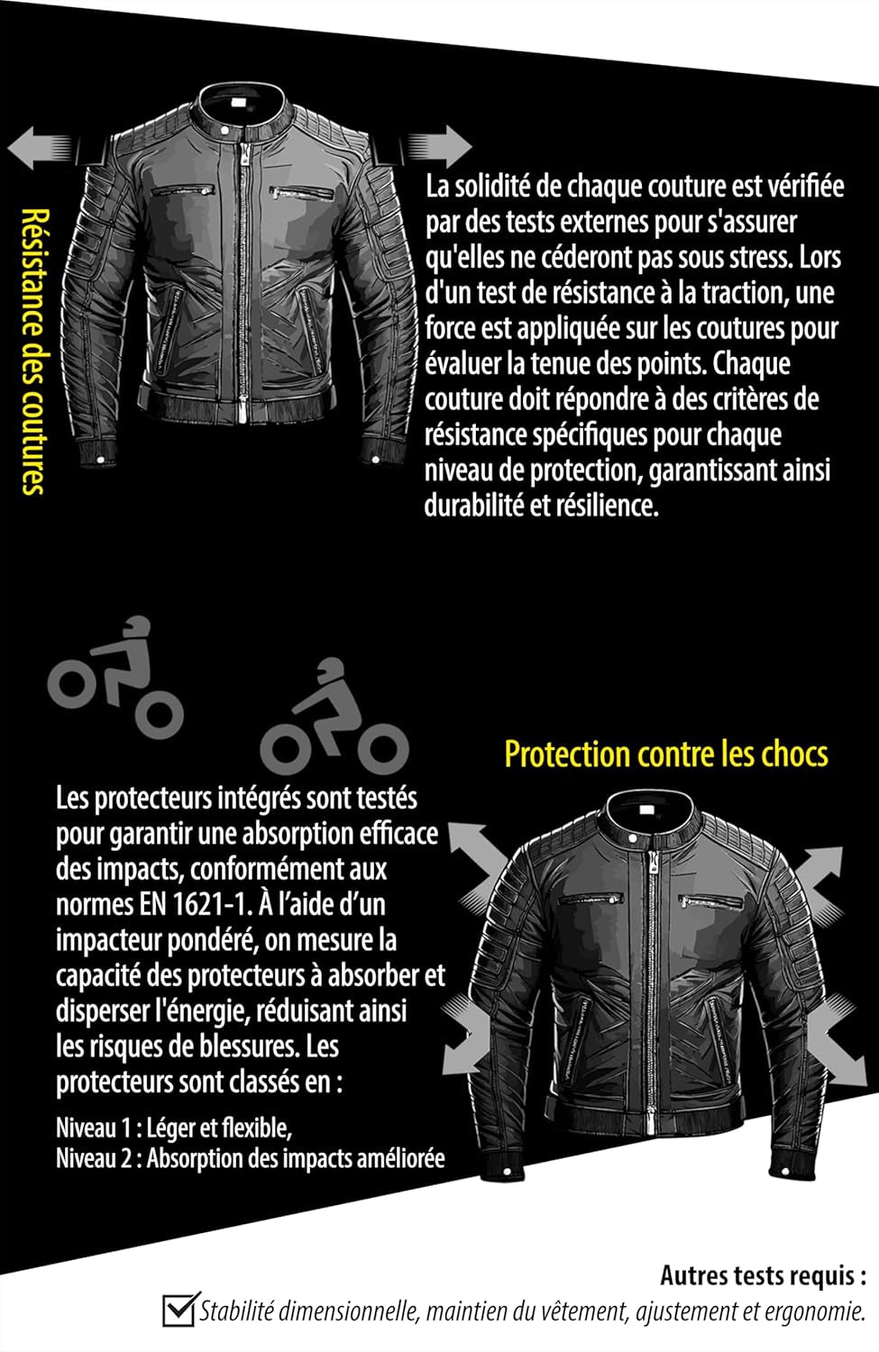 Veste Moto Cuir Homme Homologué Avec Protections - Perfect Marlon Brando Rétro Chopper Blouson - Avec Protection Véritable Biker CE Armor (EN 1621-1) Noir - 3XL
