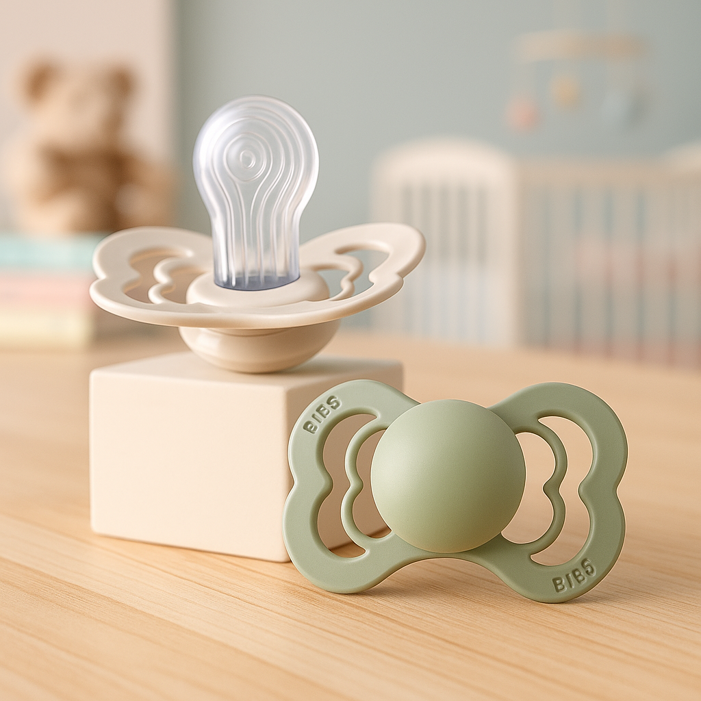 Tétine  Supreme, Lot De 2, Silicone, Tétine Danoise De Forme Symétrique. Sans BPA. (Ivory/Sage, Taille 2 (À Partir De 6 Mois))