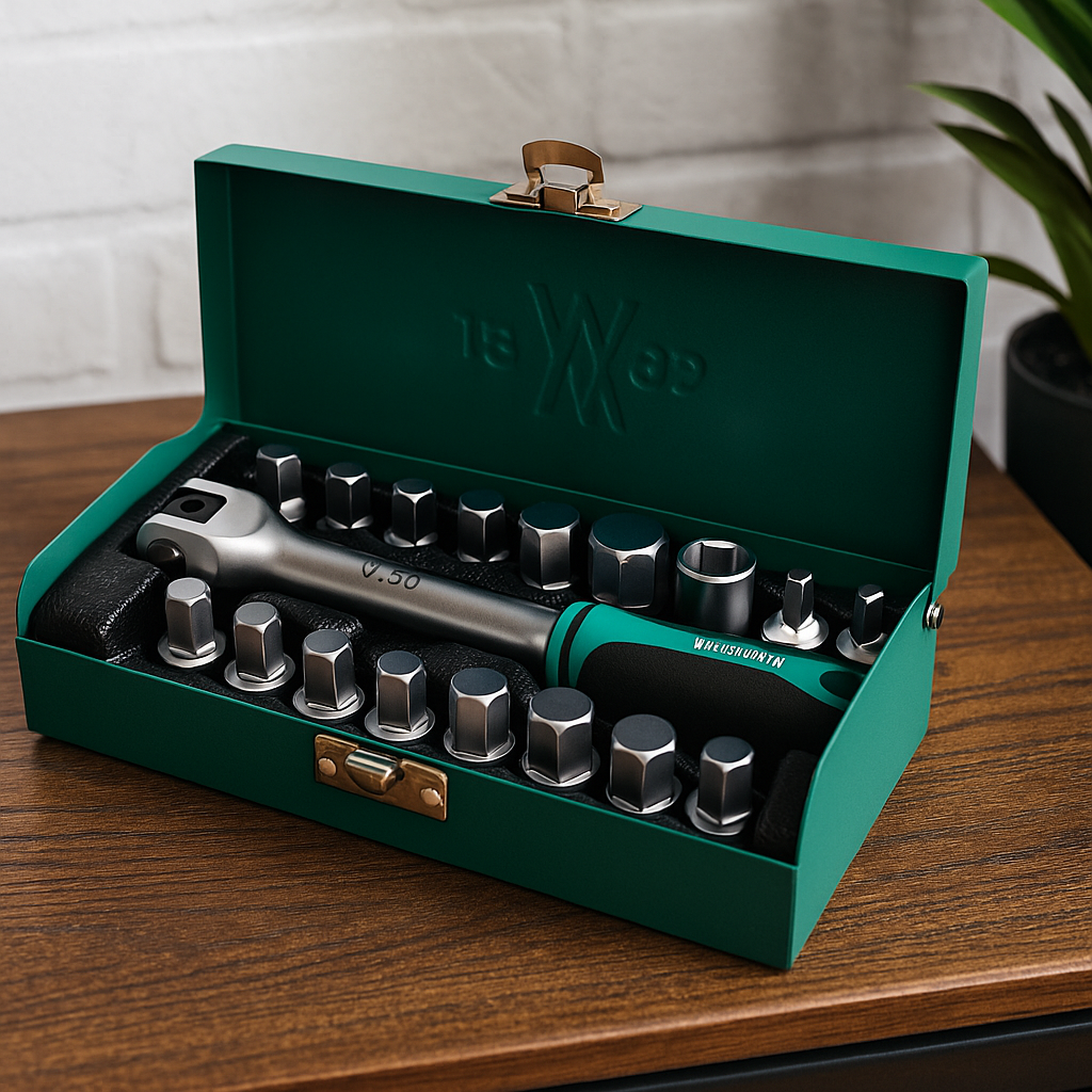 Kit Vidange 18 Pièces Ultra Complet – WIESEMANN 80232 avec Manche 3/8