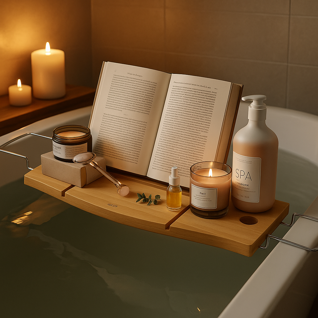 Aquala - Pont De Baignoire Extensible En Bambou, Naturel