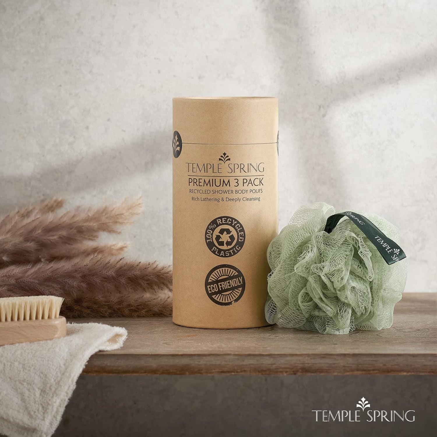 - Fleur De Douche Recyclées, Loofah Gommage Corps, Eponge De Douche, Eponge Douche Corps Exfoliante, Fleur De Bain, Luffa Djampe, Bath Sponge, Produit Bain Femme Et Hommes - Vert D'Eau