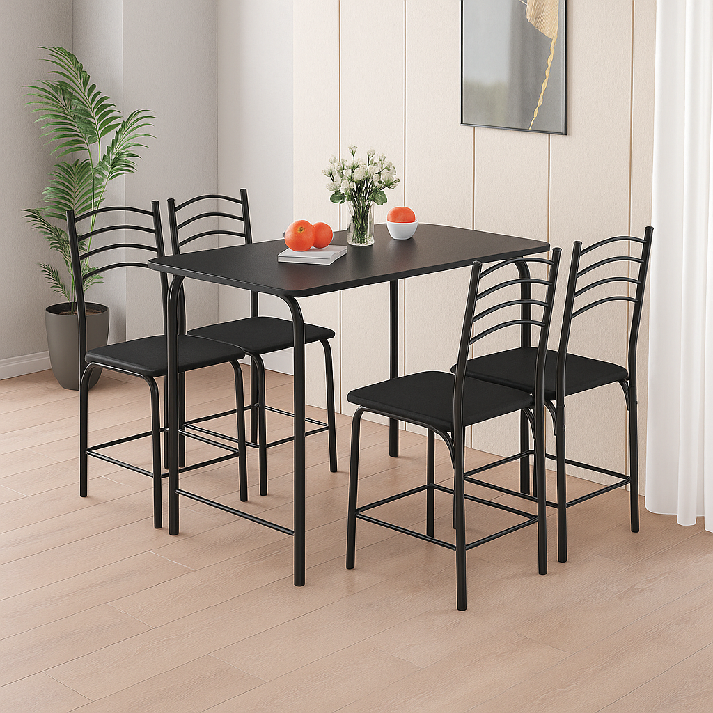 Metro Dine – Ensemble table & 4 chaises croisées