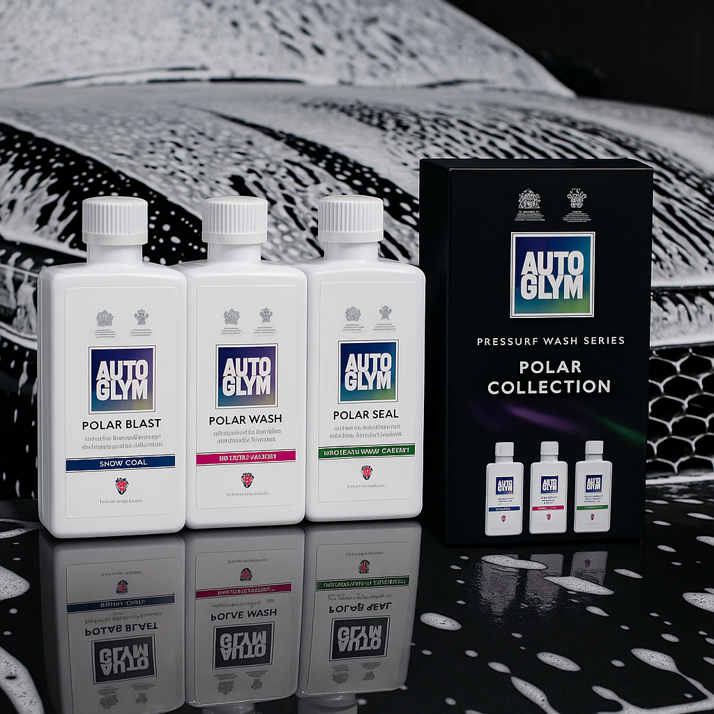 Polar Collection - Kit De Lavage Haute Pression Pour Voiture, Avec Polar Blast (Mousse De Pré-Lavage) / Polar Wash (Mousse Nettoyante) / Polar Seal (Revêtement Protecteur), 3 X 500 Ml