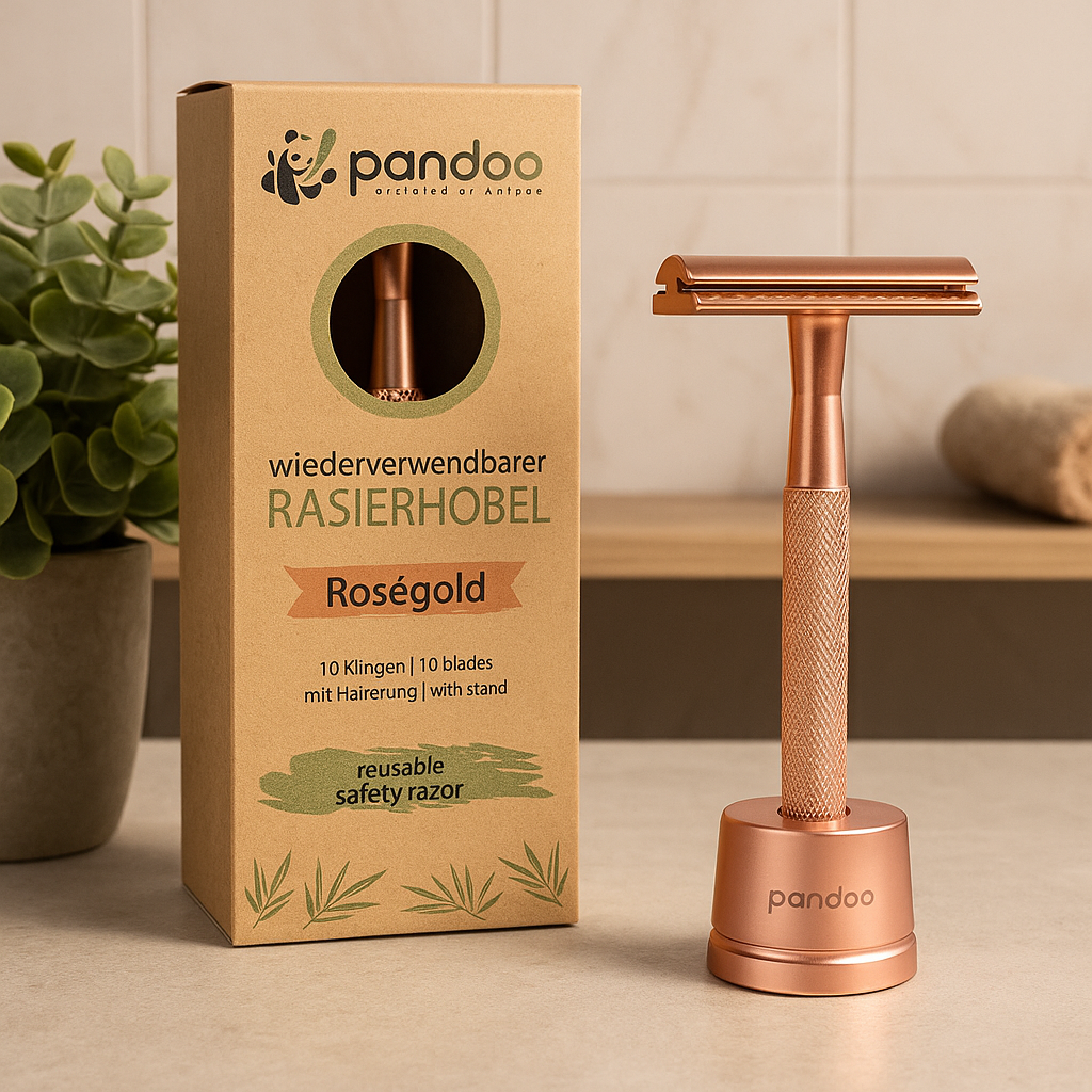 Pandoo Zero Waste – Rasoir de Sûreté Métal Rose