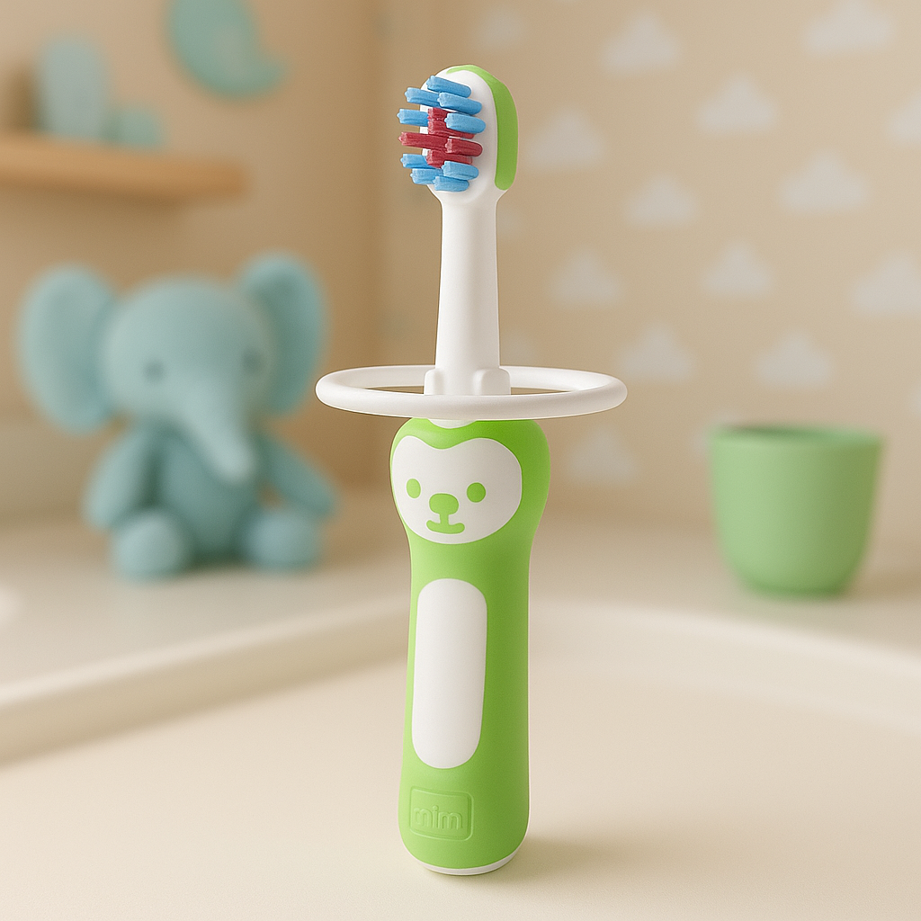 Baby'S Brosse À Dents Avec Anneau De Sécurité, 6 Mois, Jaune