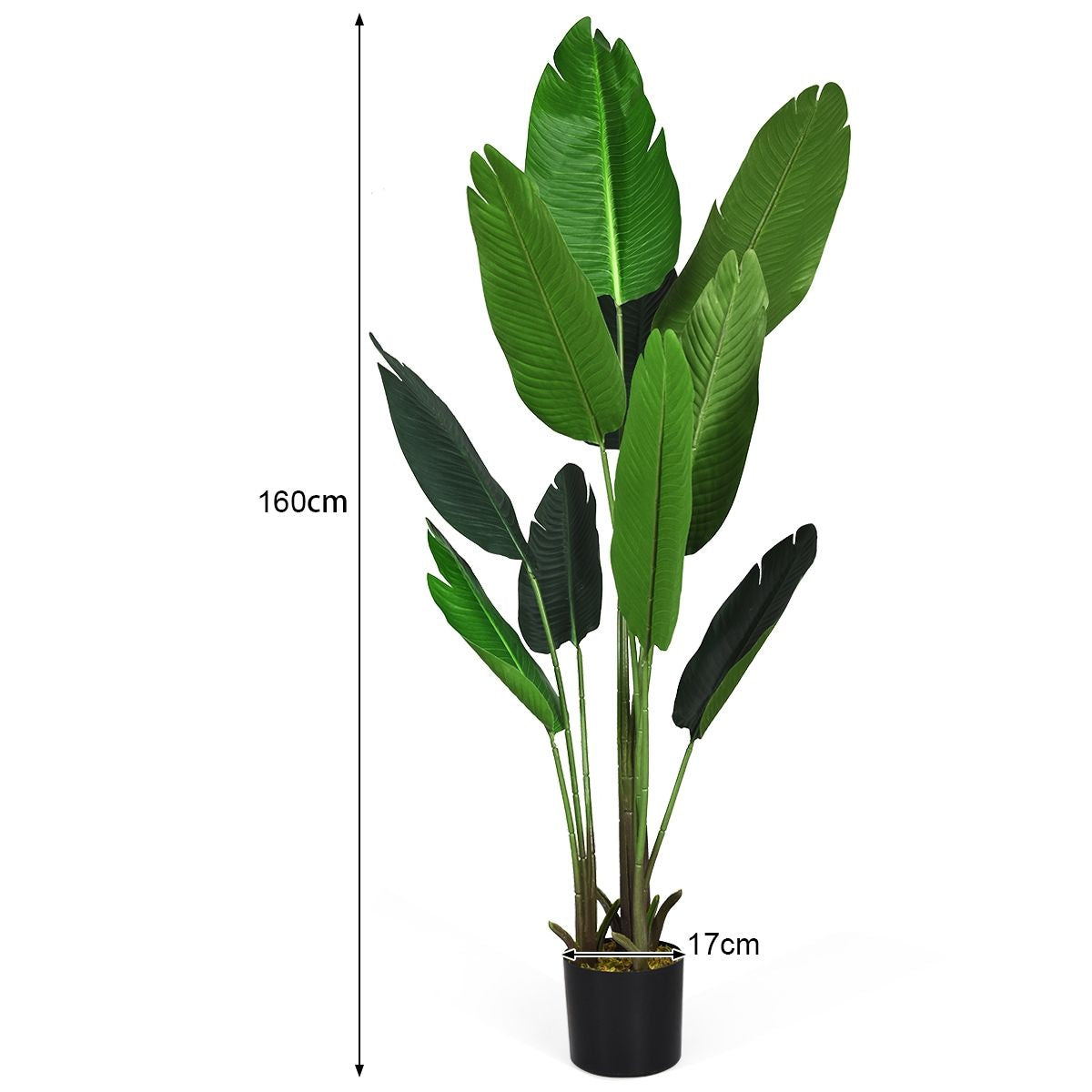 Plante Artificiel Bananier Avec Pot 160CM Décoration Intérieur Et Extérieur