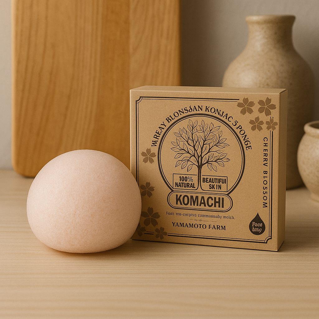 Sakura Glow – Éponge Rose Konjac BIO