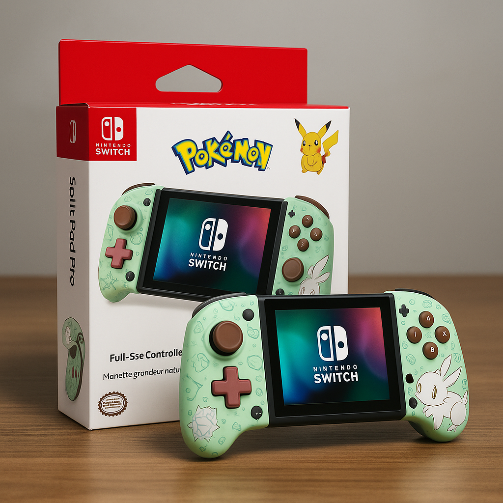 Manette HORI Split Pad Pro avec Fixation – Édition Évoli Officielle