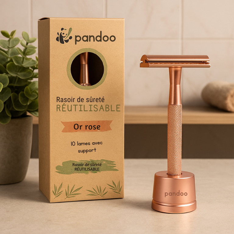 Pandoo Zero Waste – Rasoir de Sûreté Métal Rose