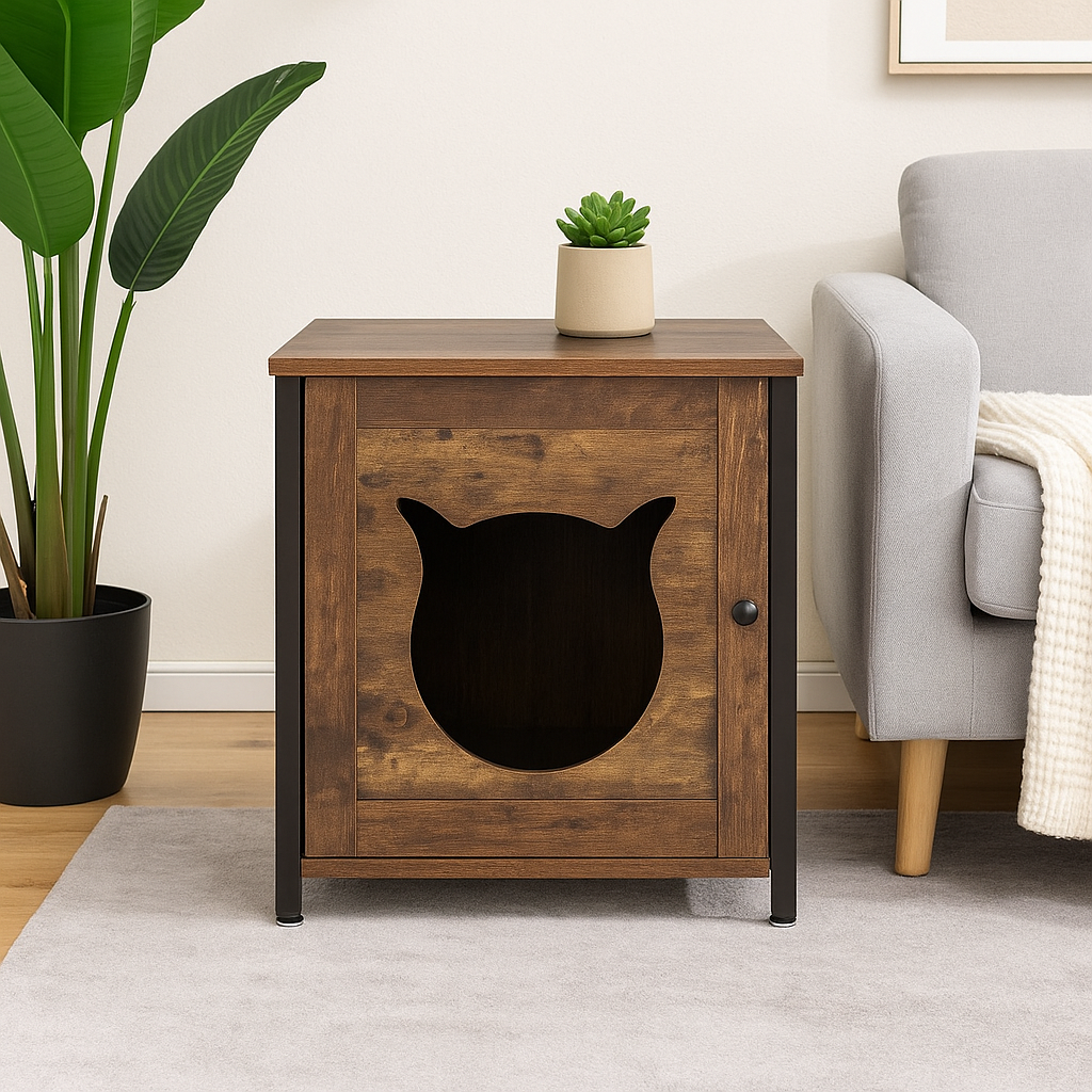 Urban Cat Cabin – Meuble cache-litière industriel
