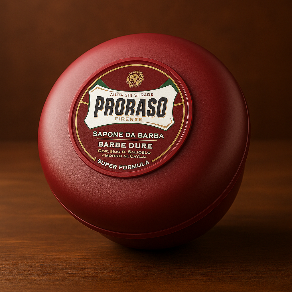 | Savon À Barbe En Bol Pour Barbes Dures (Pot De 150 Ml) – Savon De Rasage Nourrissant Avec Bois De Santal Et Beurre De Karité – Fabriqué En Italie