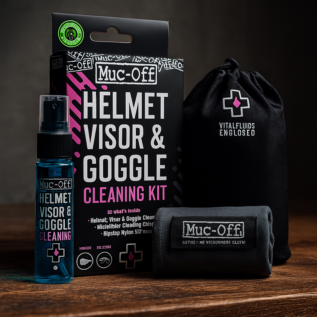 Muc off Visier Reiniger Helmschild Brille Goggle 32Ml Tasche Ph-Neutral Biologisch Abbaubar, 202