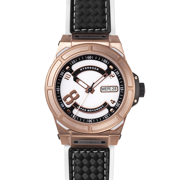 Otto White Rose Gold – Épurée, élégante, automatique