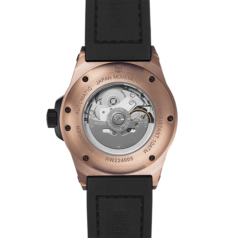 Otto Black Rose Gold – Élégance automatique, style affirmé