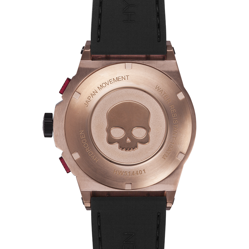 Otto Chrono Black Rose Gold – Chronographe tachymètre, style affirmé