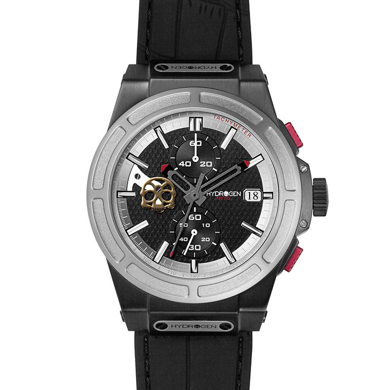 Otto Chrono Silver Matt Black – Chronographe carbone, esprit urbain